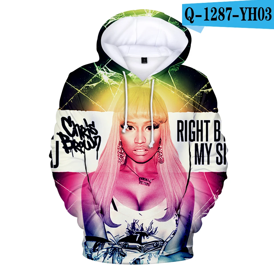 3D Hoodie Rapper Nicki Minaj/худи для мужчин и женщин, толстовки для мальчиков и девочек, модные толстовки в стиле хип-хоп, детские толстовки с капюшоном с 3D принтом - Цвет: 3D Hoodie