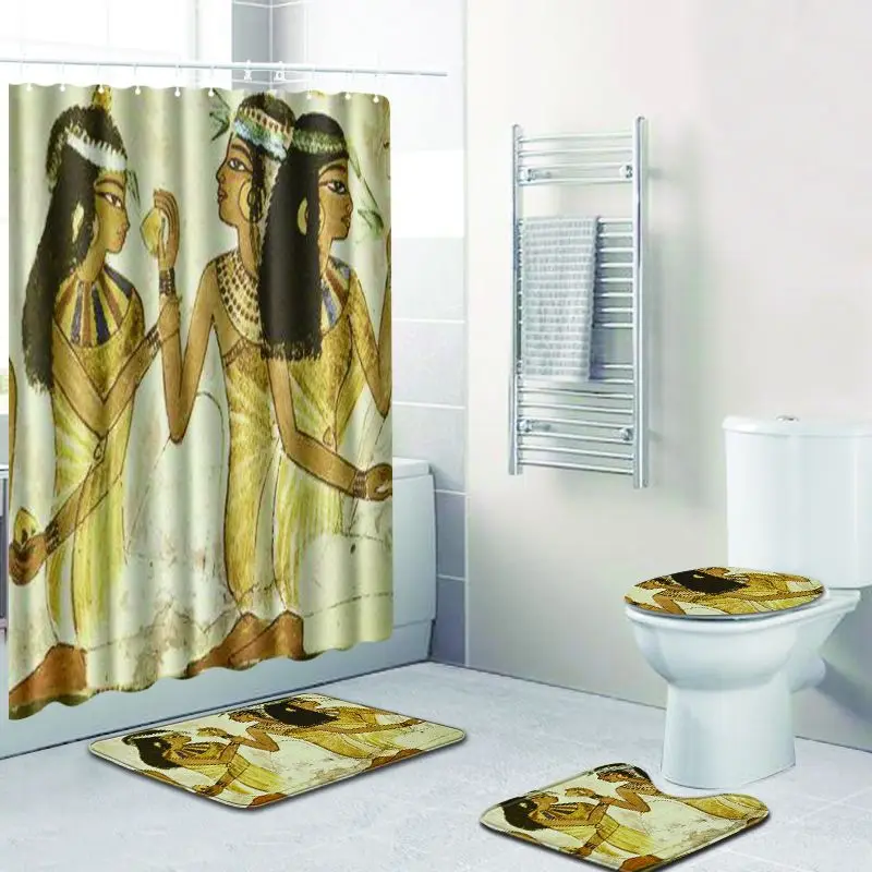 Zeegle, мультяшный стиль, набор штор для ванной комнаты, аксессуары для ванной комнаты, Hom, дверной коврик, покрытие для унитаза, коврик для