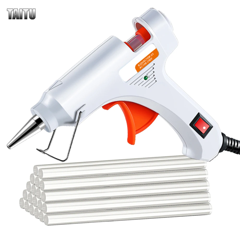 Pistola de Pegamento Caliente de termofusible de alta temperatura, herramienta de reparación de 20W, Mini pistola de calor, uso de barras de pegamento de 7mm, herramientas eléctricas de temperatura de calor DIY