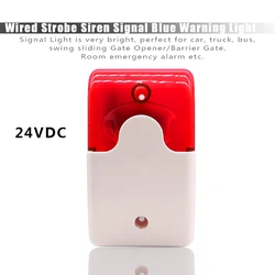 1pcs 24 V 105dB Sound and light horn wired alarm host sound and light alarm horn sound and light horn