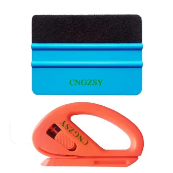 

Auto Car Window Vinyl Film Wrap Installation Application Tool Art knife Kit 3M Felt Squeegee Scraper Safety Snitty Cutter K02