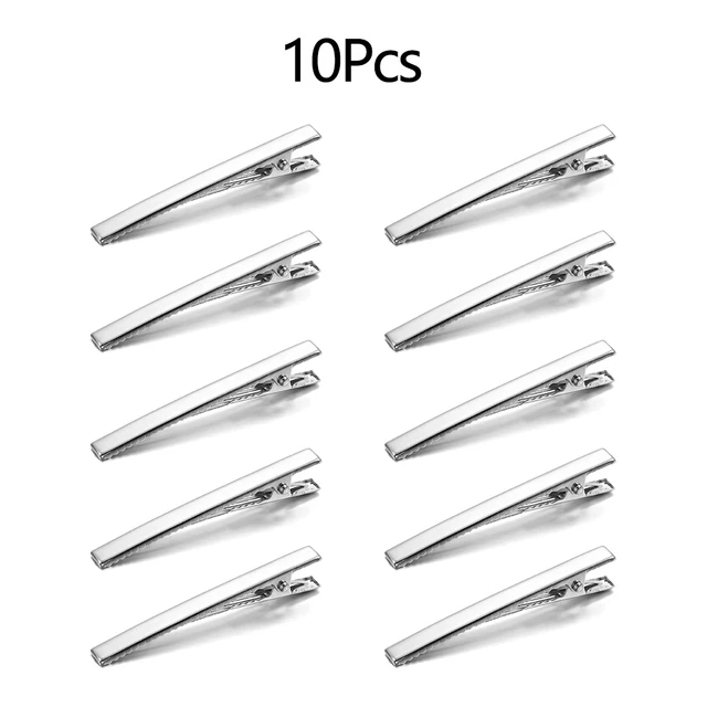 Barrettes Silicone Molds Metal Geometric Hair Clips Epoxy Resin Mold For DIY Resin Hairpin Crafts Jewelry Making Accessorires Silver 10Pcs