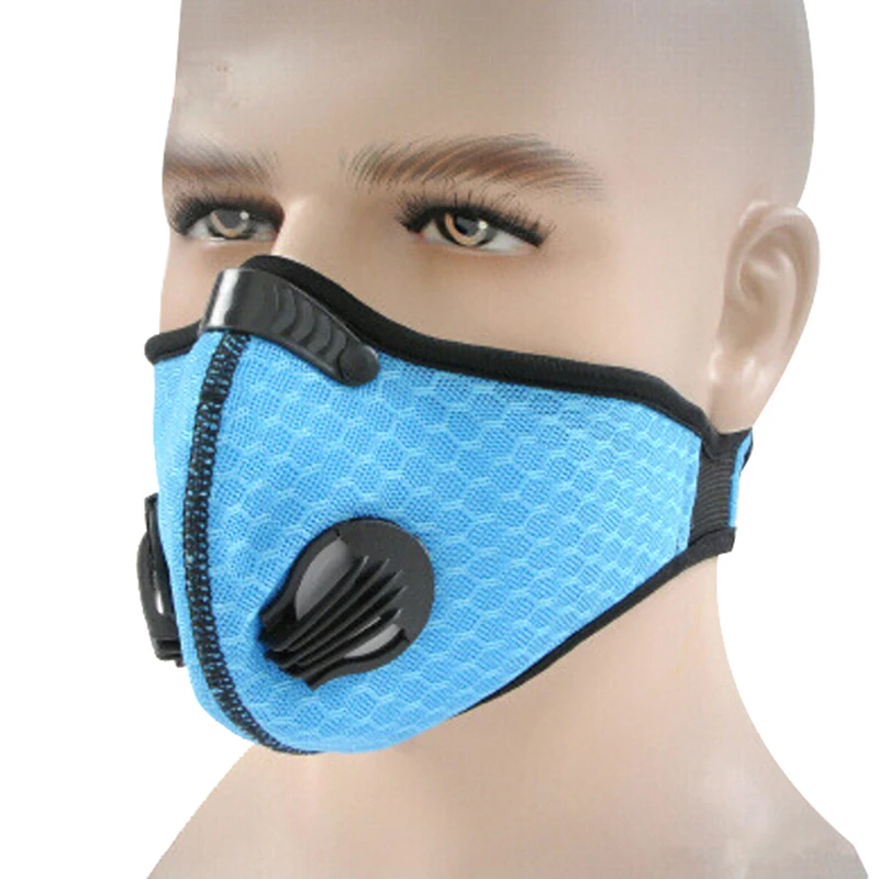 BL Дышащая маска PM2.5 с защитой от дымки, противопылевая маска для рта, фильтр из активированного угля, респиратор, черная маска для лица - Цвет: BL