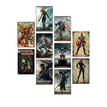 Комический Капитан Америка металлический знак Ретро металлический оловянный плакат с подписью доска для паба металлический винтажный домашний Декор стены искусства бар украшения