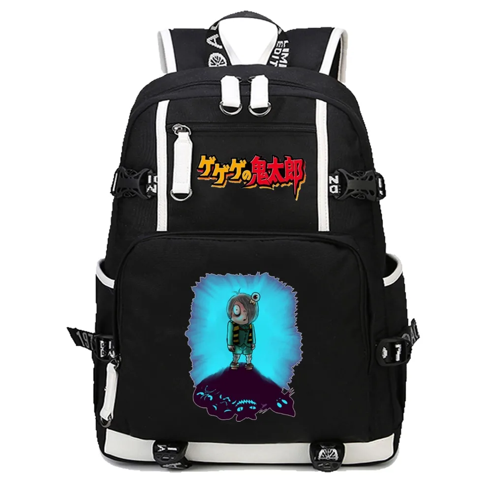 Anime Gegege No Kitaro Backpack Cosplay Laptop Bag Shoulder Travel Bags Student Boobkag Canvas Packsack Women Men Knapsack