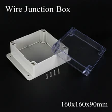 160x160x90mm ABS IP65 Waterproof Plastic Wire Junction Box With Mounted Distribution Clear Enclosure Transparent Project Case