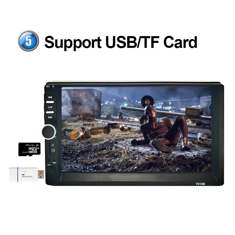 7 Touch Screen Car Radio Double Din Car Stereo MP5 MP3 Player with Bluetooth FMUSBAUX 7010B (9)