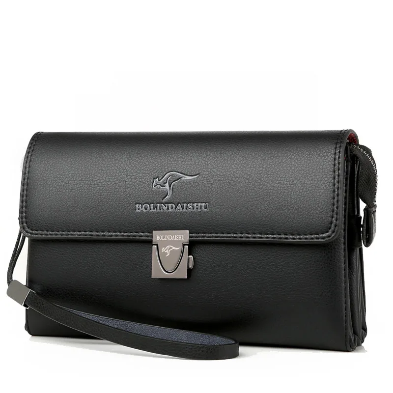 Мужская сумка-клатч с защитой от кражи и кодовым замком мужской кожаный кошелек