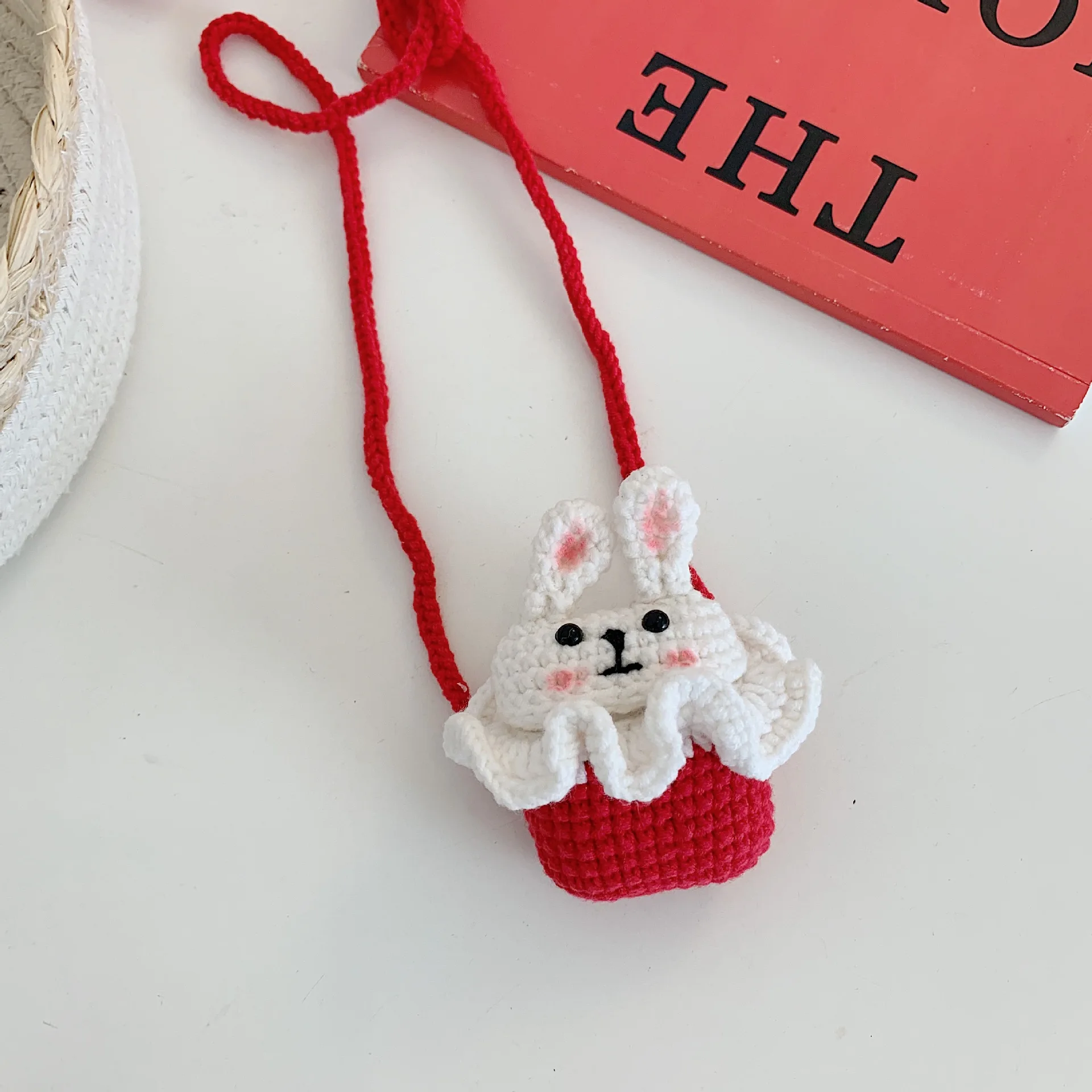 2 3D милый чехол для наушников Airpods, чехол с рисунком из мультфильма, вязаный плюшевый чехол для Apple Airpods, 2 чехла, аксессуары для наушников с плюшевой собачкой и кроликом - Цвет: 2