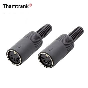

10pcs/lot 5 Pin DIN Female Jack Connector with Plastic Handle 5 PIN Socket DIN Wire Connector DIN Jack for Keyboard/Mouse DIY