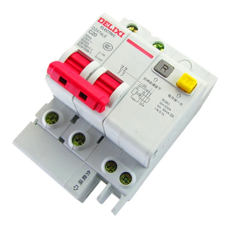 Delixi cdb6ile 2 p 400 v 10a 16a 20a 25a 32a 63a corrente остаточный мини-диспенсер для камеры
