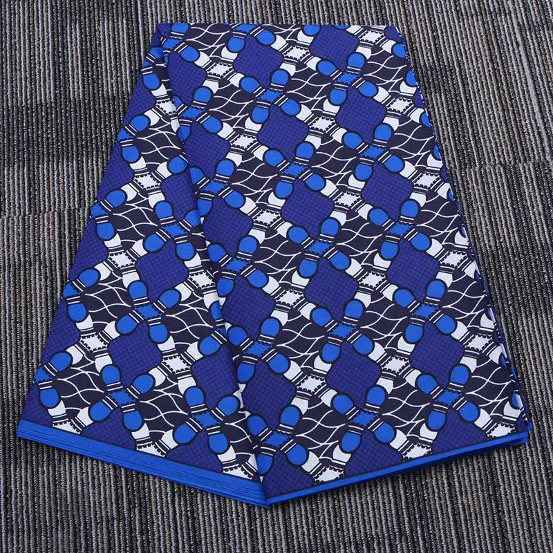 2020 blue african wax new polyester African batik printing fabric factory clothing wholesale 100% Polyester Plain | Дом и сад