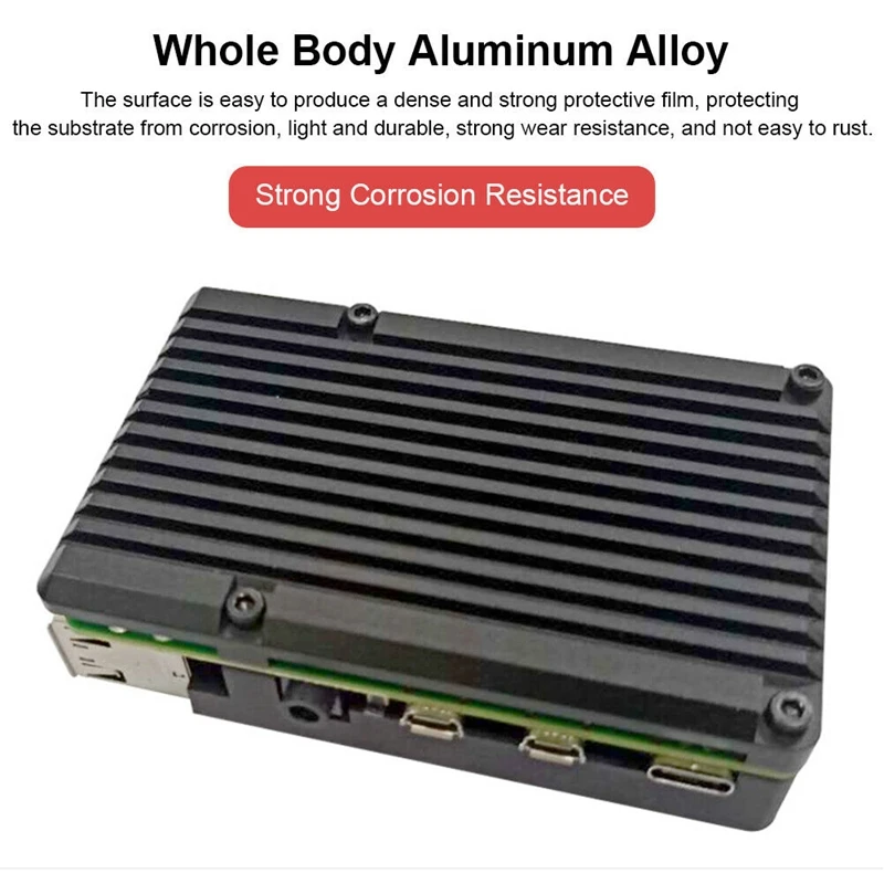 Для Raspberry Pi 4B новейший ЧПУ Алюминиевый сплав чехол Корпус с охлаждающим вентилятором CA
