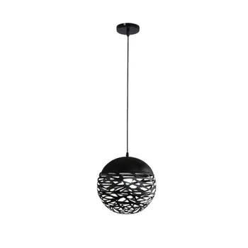 

Retro Iron Black White Chandelier Artistic Personality Hanging Room Living Hollow Kitchen Lights Bedroom Decorative L8R4