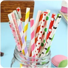 100 шт конфеты Биоразлагаемые бумажные соломки Питьевая Соломка для дня рождения Свадебные украшения вечерние принадлежности
