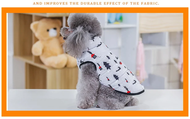 Winter Dog Clothes Warm Dog Coat Thickening Cotton Clothes For Yorkie Puppy Clothing Waterproof Pet Vest Jacket For Small Dogs