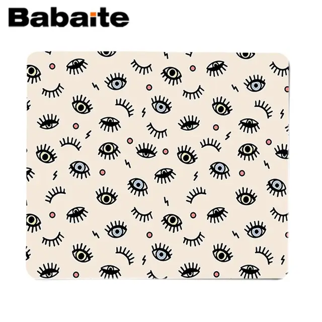Babaite Top Quality Evil eyes small Mouse pad PC Computer mat Top Selling Wholesale Gaming Pad mouse Lock Edge18x22cm
