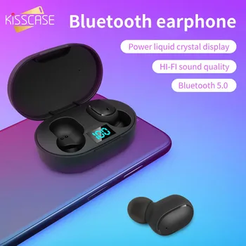 

KISSCASE Wireless Bluetooth Earphones LED Display Headset With Microphone Sports Music HIFI Stereo Earbuds Bluetooth Headphones