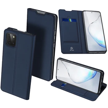 

DUX DUCIS Skin Touch PU Leather Case For Samsung Galaxy Note10 Lite Luxury Thin Card Holder Flip Wallet Cover Note 10 Lite Case
