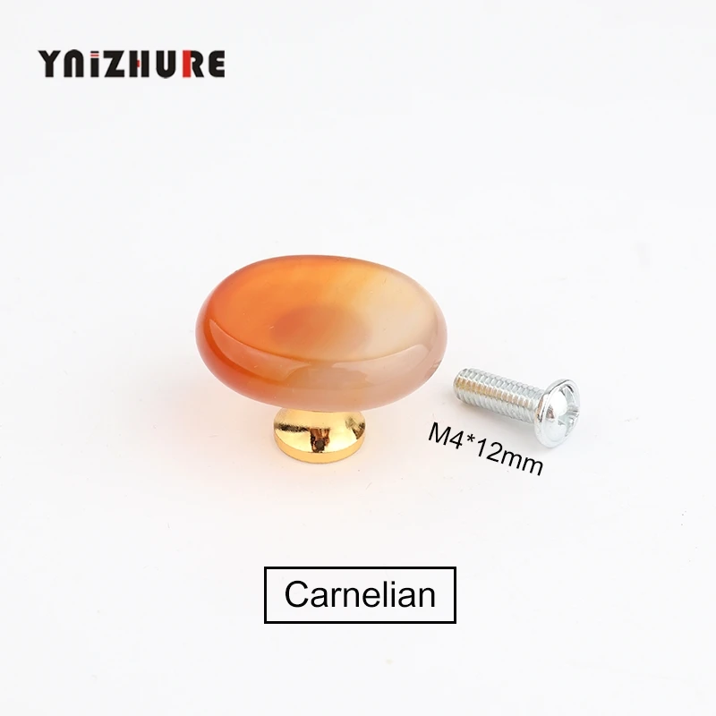 Carnelian Ручки ящика рейки из чистого природного камня с кристаллами, маленькая Подарочная коробка, декоративная ручка, ручка кухонного шкафа, кварцевый черный обсидиан - Цвет: Carnelian