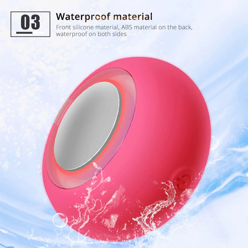 2 в 1 звуковая щетка для чистки лица Smart Red Light Wave нагревающая вибрационная маска для лица импортер Массажер для ухода за лицом очиститель пор