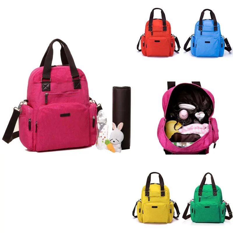 

COLORLAND brand multifunctional diaper bag waterproof nylon baby diaper bag solid color backpack mummies pregnant women package
