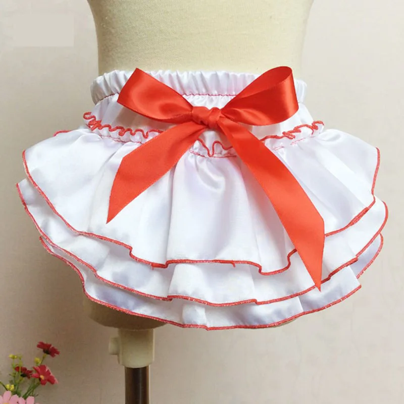 Baby Girl Bloomers Baby Clothing Solid color Silk Bow Satin Baby Shorts Ruffle Diaper Cover Bloomer Baby Girls Panties Bloomers - Цвет: Color 6
