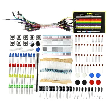 

New Starter Kit Resistor LED Capacitor Breadboard Resistor Buzzer for Arduino