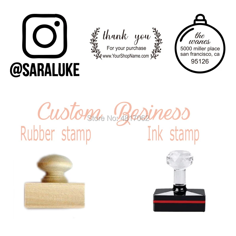 Custom Logo Stamp Rubber Business Personalized Ink Stamps Aliexpress Custom Logo Stamp Rubber
