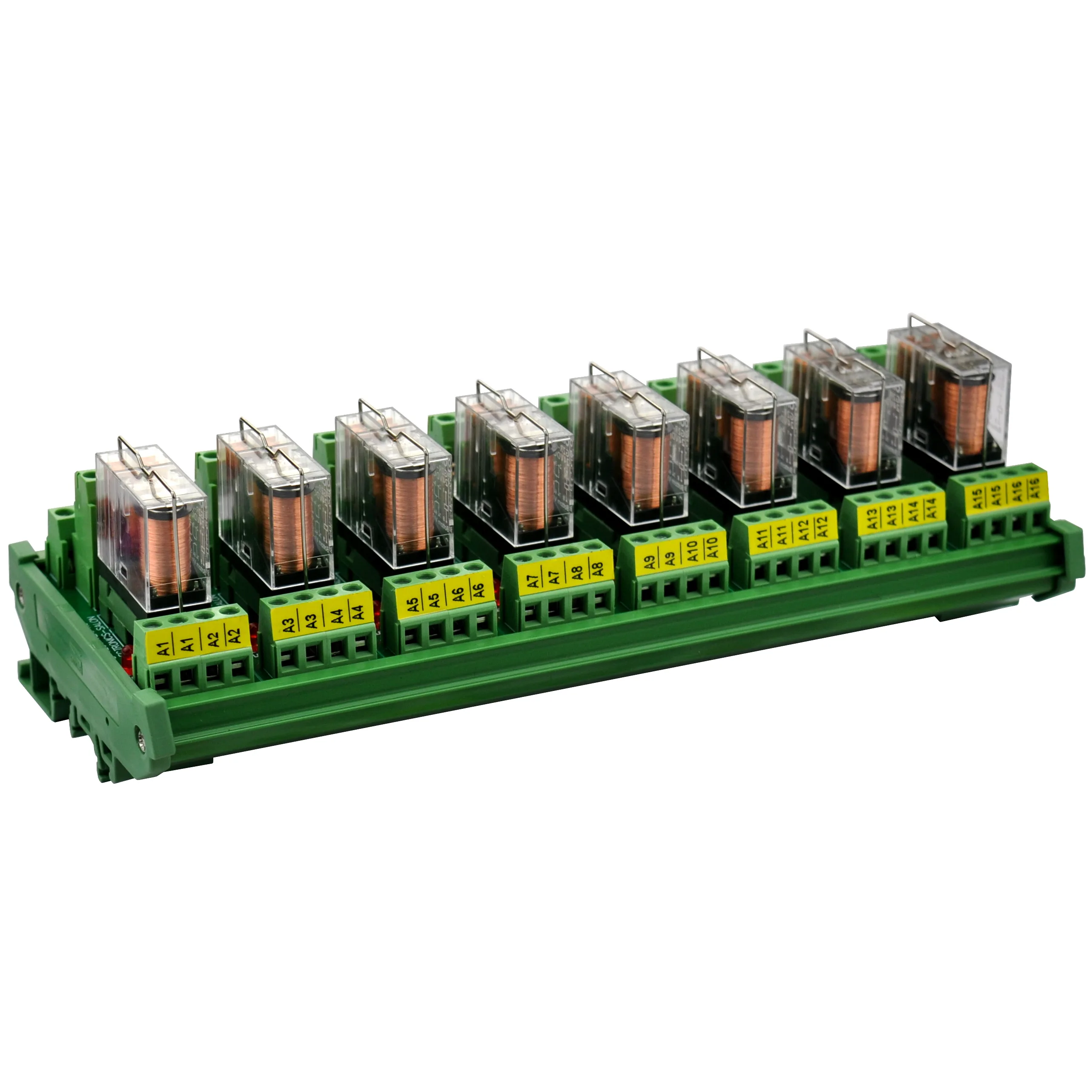 Электроника-салон DIN рейка крепление AC/DC 5V управление 8 DPDT 5Amp Подключаемый модуль интерфейса реле питания