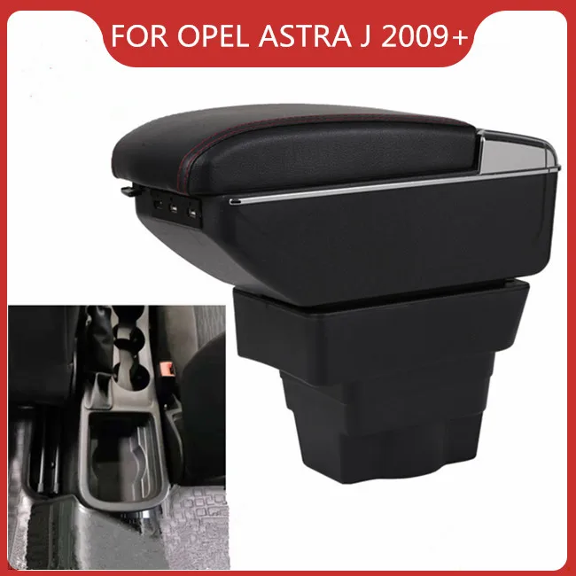 

CAR ARMREST FOR OPEL ASTRA J 2009+ Car Accessories Console Box Center Arm Rest With Cup Holder Ashtray Driver Storage Box