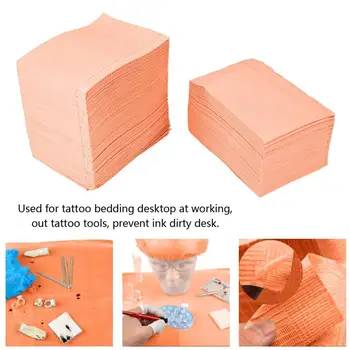 

Orange Disposable Waterproof Tattoo Tablecloths Dental Bibs/Lap Cloths,Soft and Fluid Resistant Prevent Ink Dirty Desk,125PCS