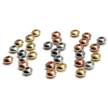 

20-50Pcs/Lot Gold Stainless Steel Spacers Beads Oval Round Loose Spacers Beads Charm Bracelet For DIY Jewelry Making Finding