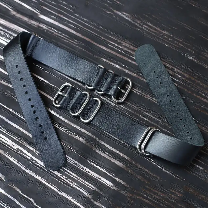 Premium Leather Watch Strap - Adjustable Replacement Band