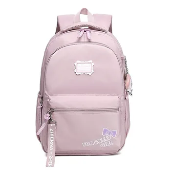 

2020 new cute large capacity schoolbag female student backpack solid color campus travel backpack