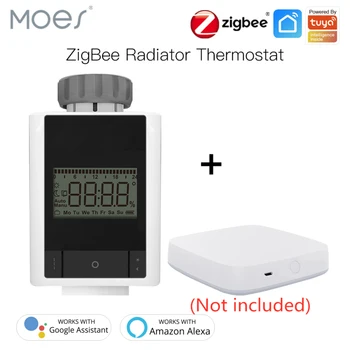 

Tuya ZigBee 3.0 Smart Thermostat Heater TRV Thermostatic Radiator Valve Voice Control work with Alexa Google home Smart Temperat