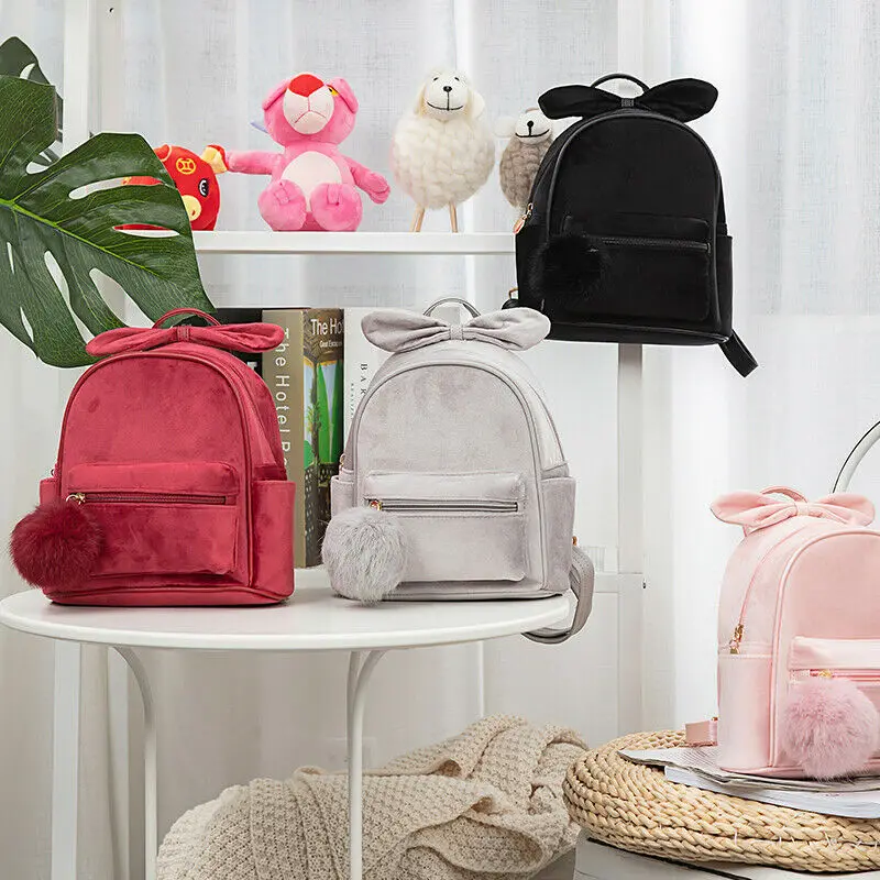  Lovely Kid Toddler Mini Backpack Kindergarten School bag Rucksack Baby Cartoon Bowknot Shoulder Bag - 4000338214827