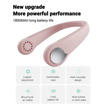 

2020 Mini USB Portable Fan Neck With Rechargeable Battery Ultra quiet wind Wearable Fan handheld Air Cooler Conditioner for Room