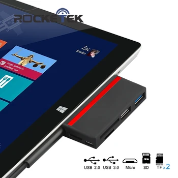 

Rocketek usb 3.0 multi Hub 5 in 1 memory card reader adapter SD/TF micro SD for Microfoft Surface Pro 3/4/5/6 laptop computer