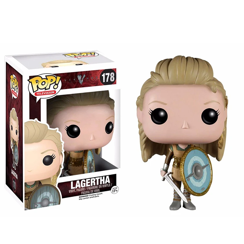 Funko Pop Vikings 178# LAGERTHA 177# RAGNAR LOTHBROK Виниловая фигурка украшения Коллекция Модель детские игрушки-персонажи 25F15