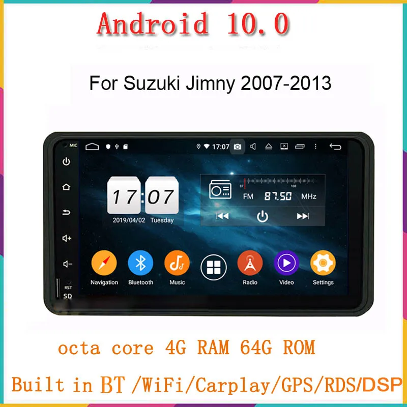 7 &quotдва din android 10 автомобильный dvd gps плеер для suzuki Jimny 2007 2013 с восьмиядерным ОЗУ 4 Гб