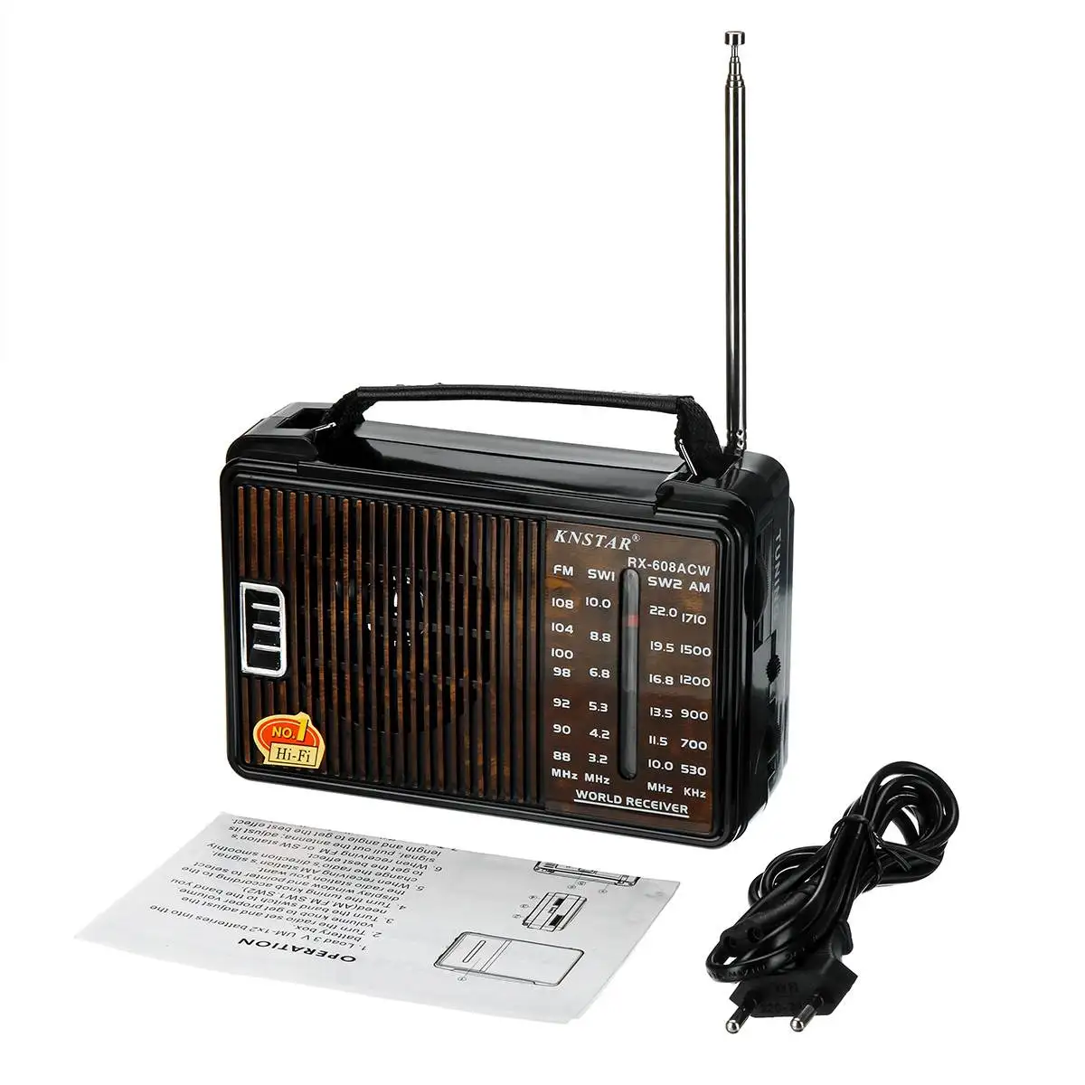 RX 608AC Полный Радио цифровой демодулятор FM/AM/SW/LW стерео радио портативный интернет