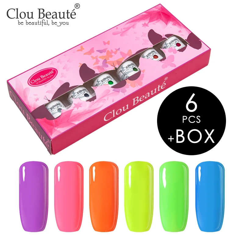 Clou Beaute 85 цветов Гель-лак подарочный набор Полупостоянный светодиодный Гель-лак для ногтей набор лак для ногтей цветная Серия 6 шт/8 шт 8 мл - Цвет: ZH23-6pcs(gift box)