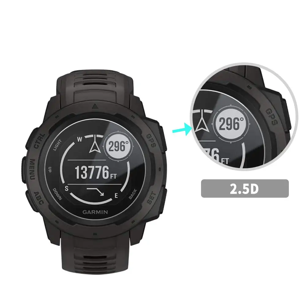 2 шт протектор экрана для Garmin Instinct Закаленное стекло протектор экрана 3D 9H твердость ультра тонкий