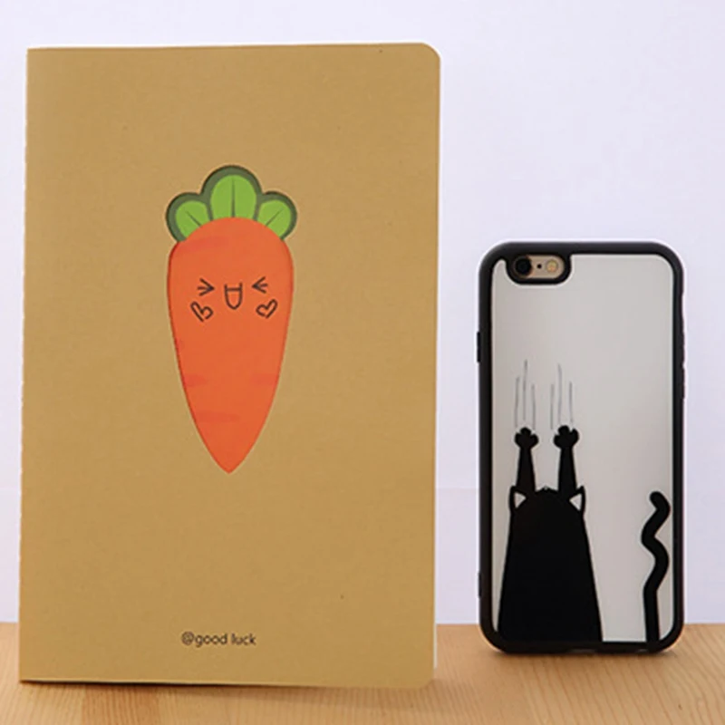 Creative Hollow Carrot Car Line Student A5 Notebook Paper Cover Horizontal Line Student Notebook Office School Supplies