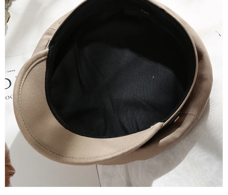 Модная унисекс шикарная военная шляпа из хлопка, Осенние шляпы матроса для женщин и мужчин, черная плоская Женская кепка для путешествий, Кепка Капитана