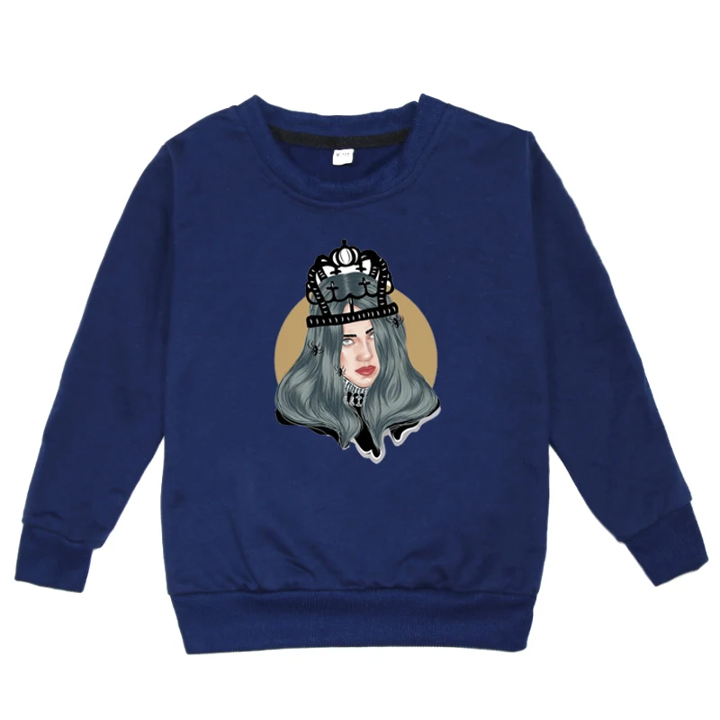 kids hoodies 13 Г. Осенние детские толстовки с капюшоном и свитшоты с принтом Billie Eilish для мальчиков хлопковая Детская хлопчатобумажная повседневная толстовка для мальчиков, одежда для девочек - Цвет: kids hoodies 13