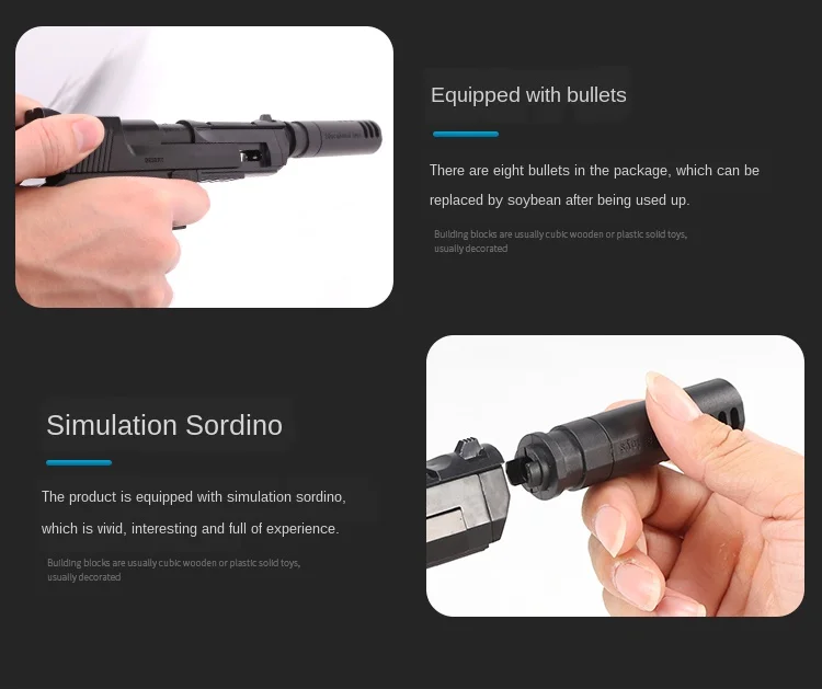DIY Building Blocks Toy Gun Desert Eagle Assembly Toys Educational Toys Model Revolver Burlet Toy gun Airsoft Air Guns