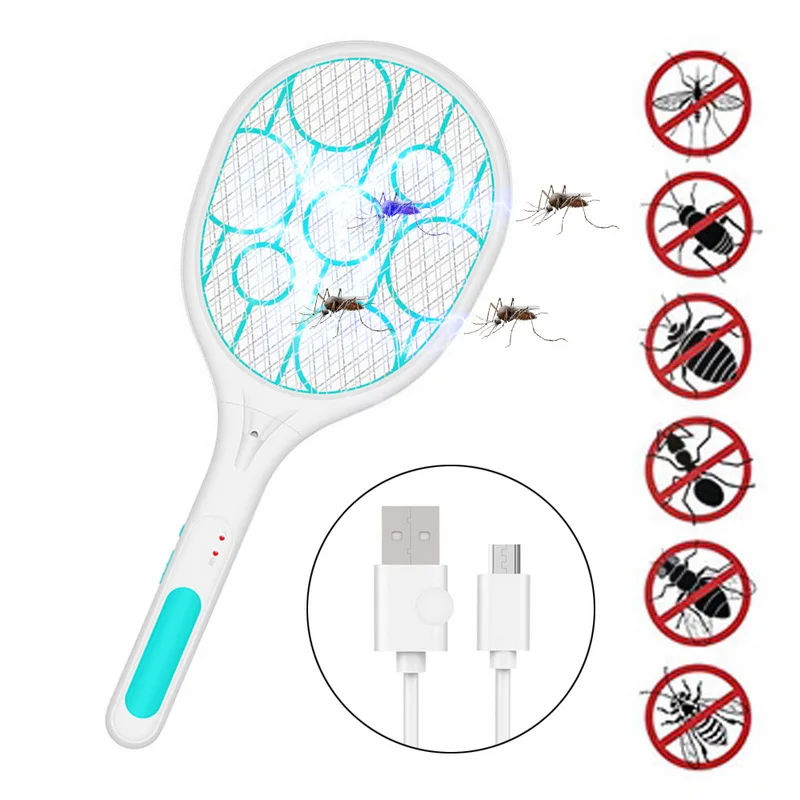 USB Electric Mosquito Killer Bug Zapper Mesh Swatter Anti Fly Mosquito Killer Insect Trap Killer Home Living Room Pest Control