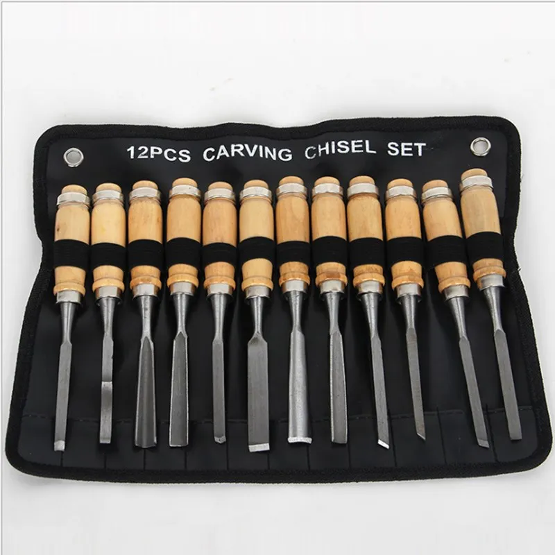 

12-piece Woodworking Chisel Excellent Durable Carved Chisel Using Sharp Hand-carved Knives